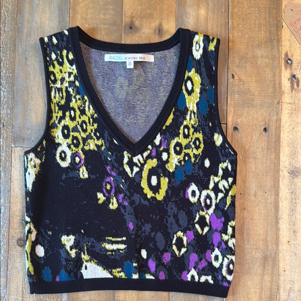 Rachel Rachel Roy Women's Multicolor Knit Top XS. EUC like new